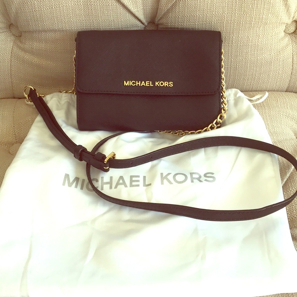 Michael Kors Jet Set Leather Crossbody Purse